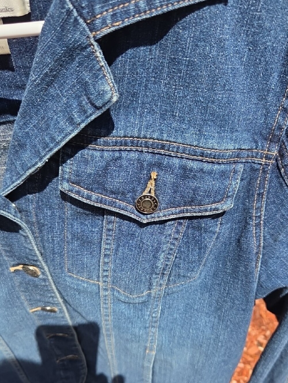 CJ Banks Women's Dark Blue Denim Jacket Size X - Picture 3 of 12